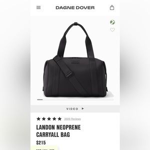 LANDON NEOPRENE CARRYALL BAG - LARGE (ONYX)